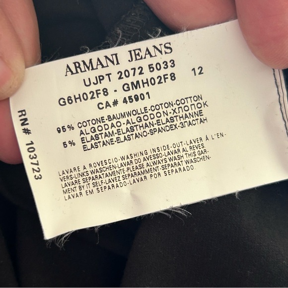 Armani Jeans Black Milano First Denim Equipment T-Shirt | Sz Italy XL US Medium - Picture 12 of 13